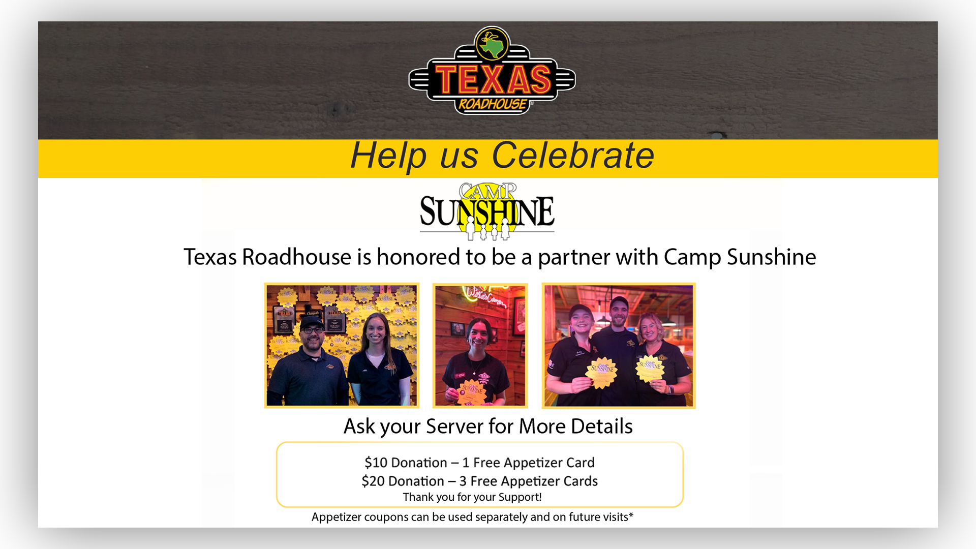 Texas Roadhouse guest tv design